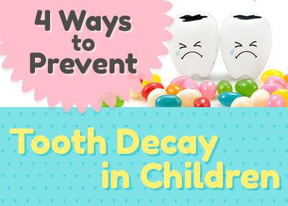Arlington dentist, Dr. Kasey Hawkins at Crown Dentistry shares four easy ways to help prevent tooth decay in children so they can have a head start on a healthy, happy smile for life.